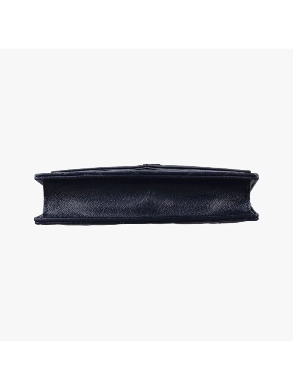 Saint Laurent Monogram Navy Caviar Leather Shoulder Bag